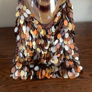 Large metallic sequined purse